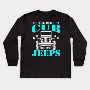 The Best Cub Drive Jeeps Cute Dog Paws Jeep Lover Jeep Men/Women/Kid Jeeps Kids Long Sleeve T-Shirt